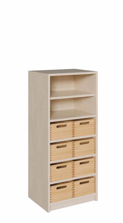 K Kombinationsschrank 120 x 52 cm, 8 mittlere Kästen ohne/mit SF/Regal
